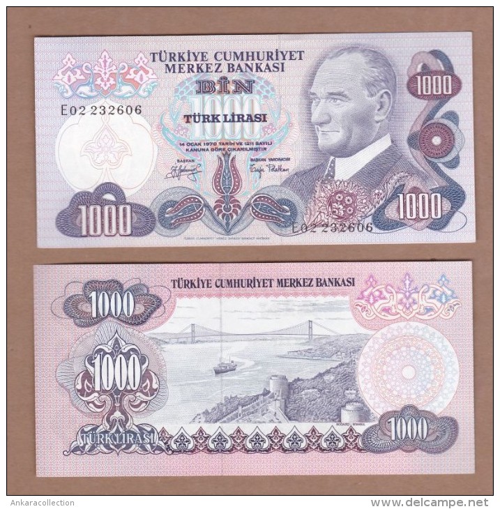 AC - TURKEY 6th EMISSION 1000 TL E UNCIRCULATED - Turquie