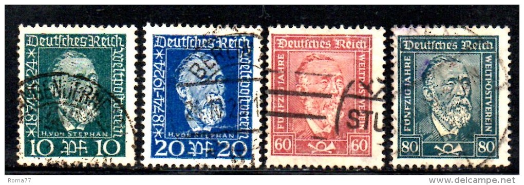 GERMANIA IMPERO 1924 , Serie  N . 359/362  Usato . Upu - Usati