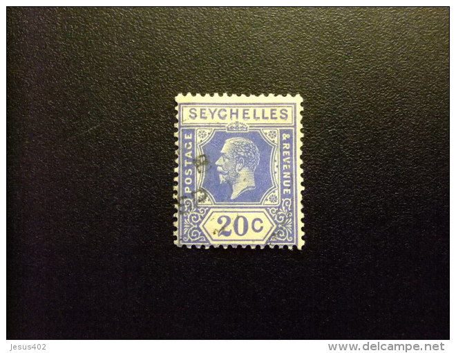 SEYCHELLES 1921 Yvert N&ordm; 102 &ordm; FU GEORGE V - SG N&ordm; 113 &ordm; FU - Seychellen (...-1976)