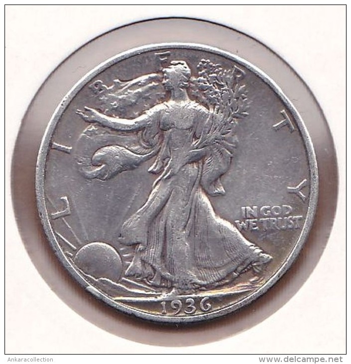 AC - USA - 1936 WALKING LIBERTY HALF DOLLAR-0.90 SILVER - 1916-1947: Liberty Walking