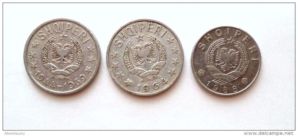 Albania Coin 1 Leke, 1964, 1969, 1988. Circulated - Albania