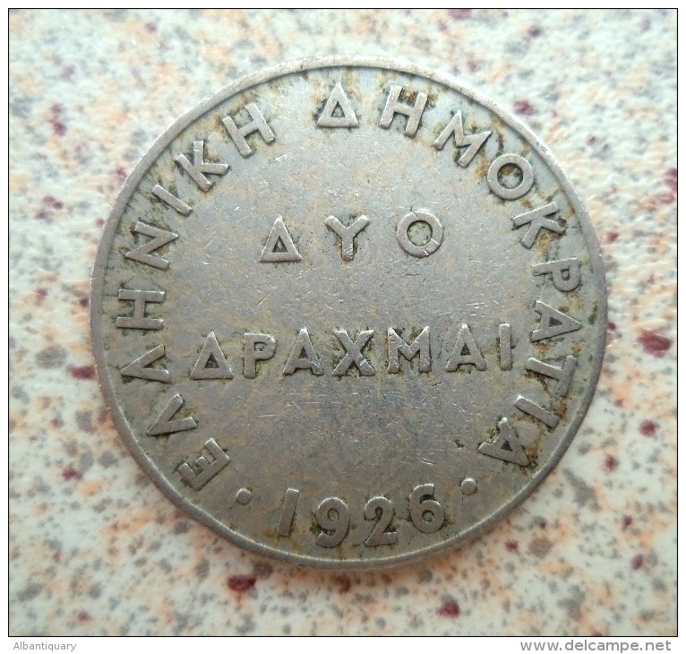 Greece Coin 2 Drachmai, 1926 - Grèce