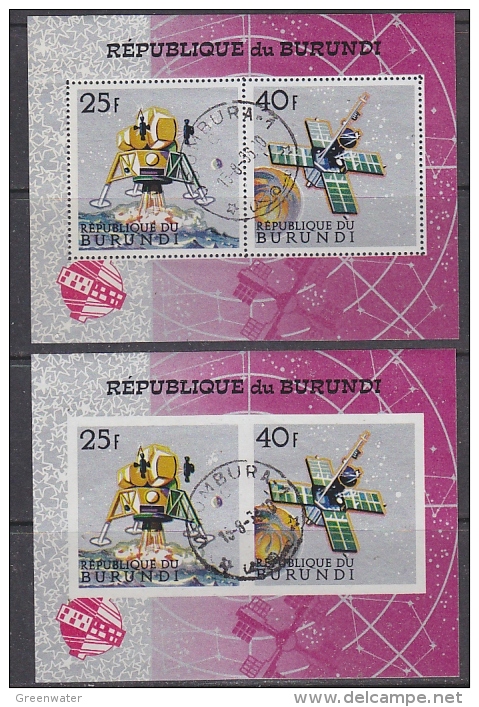 Burundi 1968 Space 2 M/s Perforated + Imperforated  Used (27620) - Gebruikt