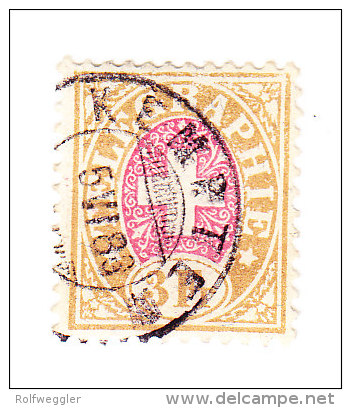 Heimat ZH KEMPTEN 5.5.1886 Auf 3Fr. Telegraphe 1881 #18 - Télégraphe