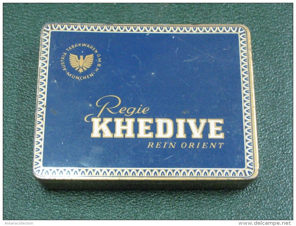 AC - REGIE KHEDIVE REIN ORIENT 20 CIGARETTES EMPTY TIN BOX - Tabaksdozen (leeg)