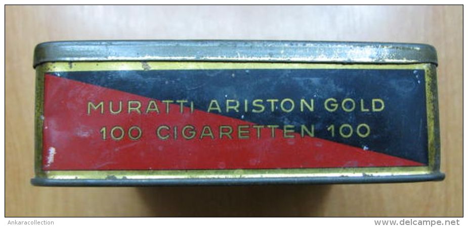 AC - MURATTI ARISTON GOLD 100 CIGARETTES EMPTY TIN BOX - Tabaksdozen (leeg)