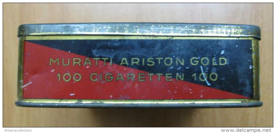 AC - MURATTI ARISTON GOLD 100 CIGARETTES EMPTY TIN BOX - Empty Tobacco Boxes