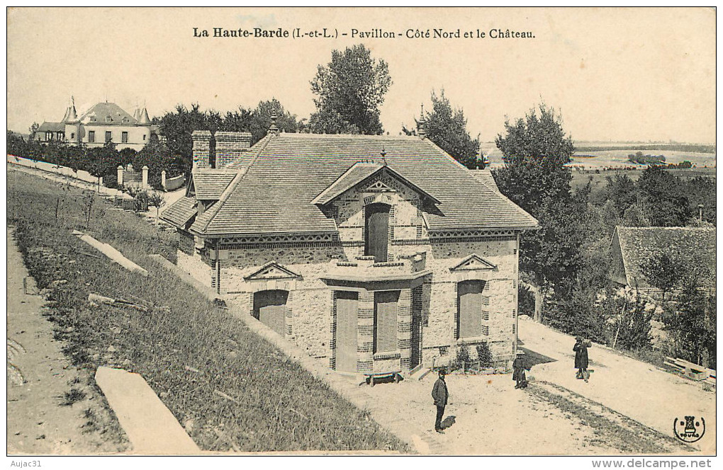 Dép 37 - Chateaux - Beaumont La Ronce - La Haute Barde - Côté Nord Et Le Château - 2 Scans - état - Beaumont-la-Ronce
