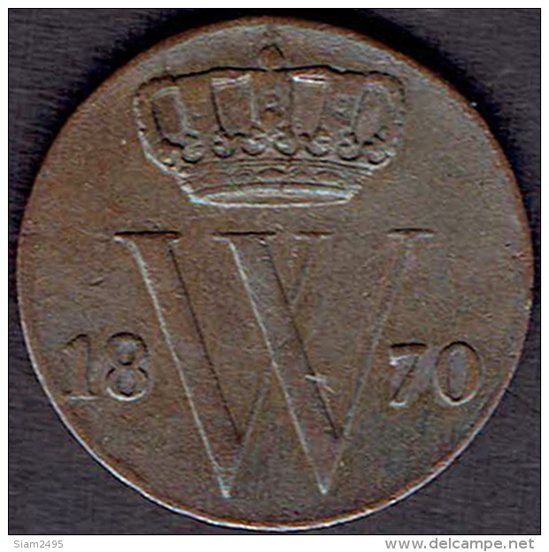 Netherlands,  ½ Cent 1870 - 1849-1890 : Willem III