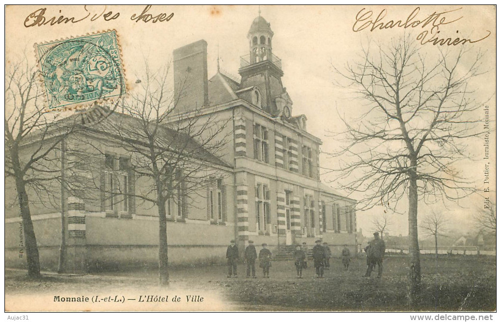 Dép 37 - Monnaie - L'Hôtel De Ville - 2 Scans - état - Monnaie