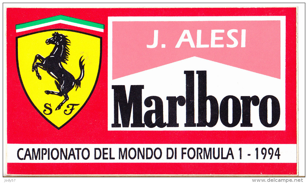 ADESIVO - STICKER - JEAN ALESI - CAMPIONATO DEL MONDO DI FORMULA 1 1994 - Altri & Non Classificati