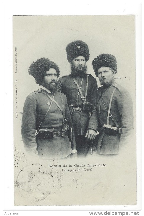 14090 - Types De Russie Sotnia De La Garde Impériale Cosaques De L'Oural 2 Scans - Russie