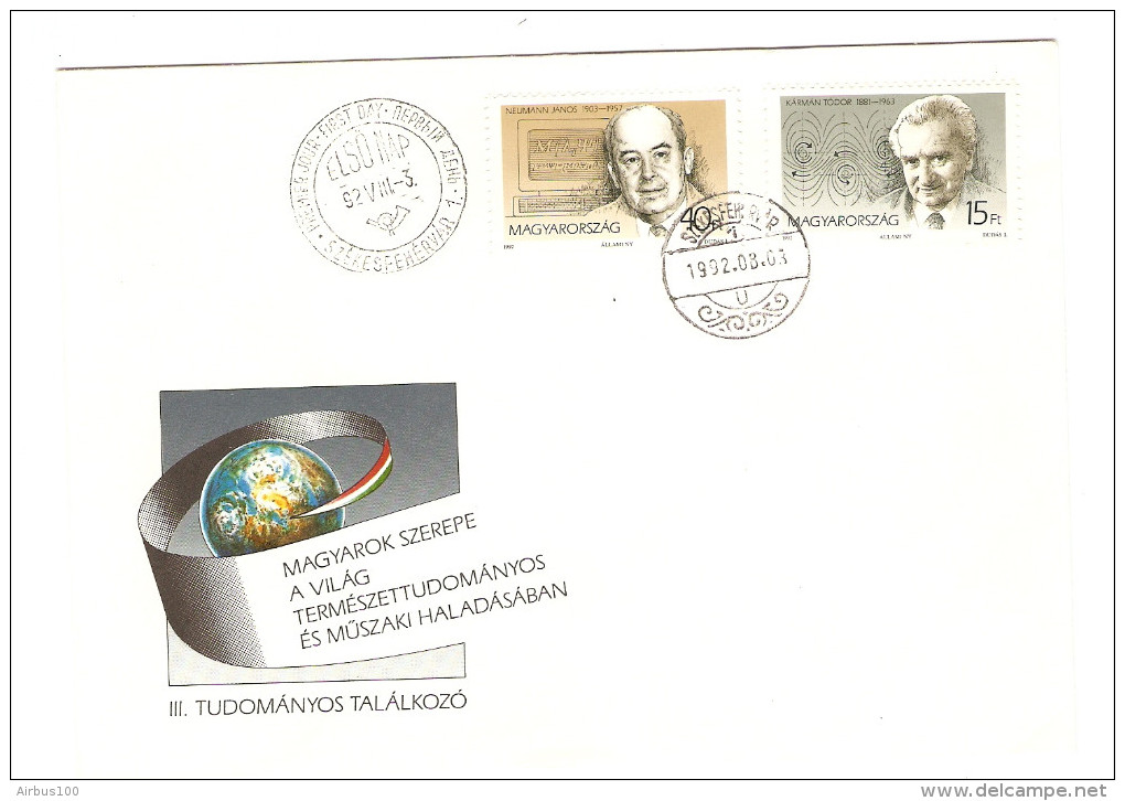 HONGRIE HUNGARY FDC PREMIER JOUR SZEKESFEHERVAR 3/8/1992 III TUDOMANYOS TALALKOZO - FDC