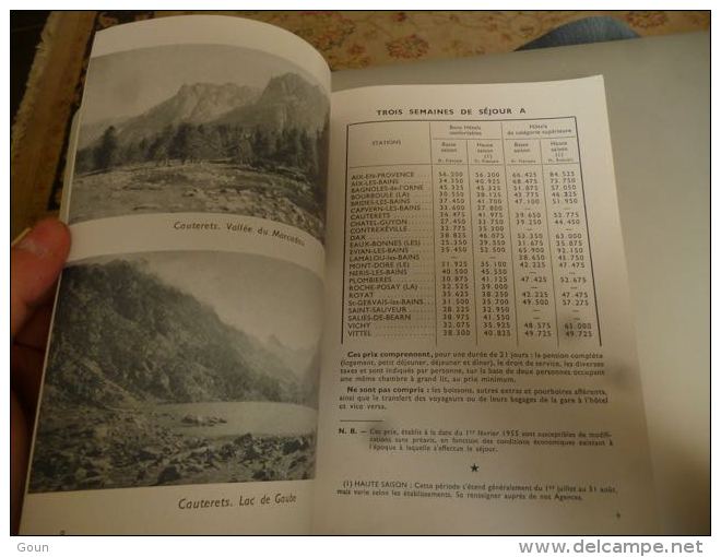 CB9 LC146 Choix De Stations Thermales Et Climatiques  Françaises Présenté Par Wagons Lits Cook 1955 - Eisenbahnverkehr