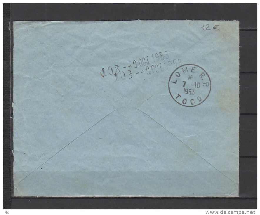 Togo - N° 251 Obli.S/Lettre - Courriers Convoyeurs - "Lome A Palime " -   1953 - Lettres & Documents