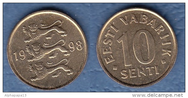 ESTONIE 10 CENTI  1998 - Estonia