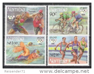 Namibia Südwestafrika SWA 1996 Sport Spiele Olympia Olympics Atlanta Radfahren Boxen Schwimmen Laufen, Mi. 815-8 ** - Namibia (1990- ...)