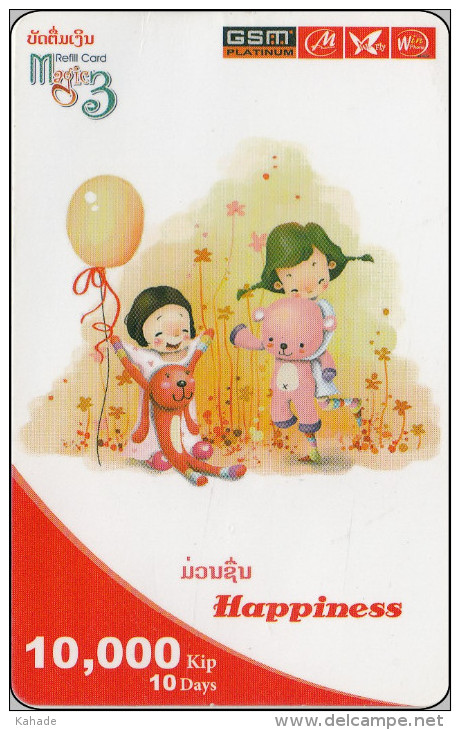 Laos  Phonecard     Children Happines - Laos