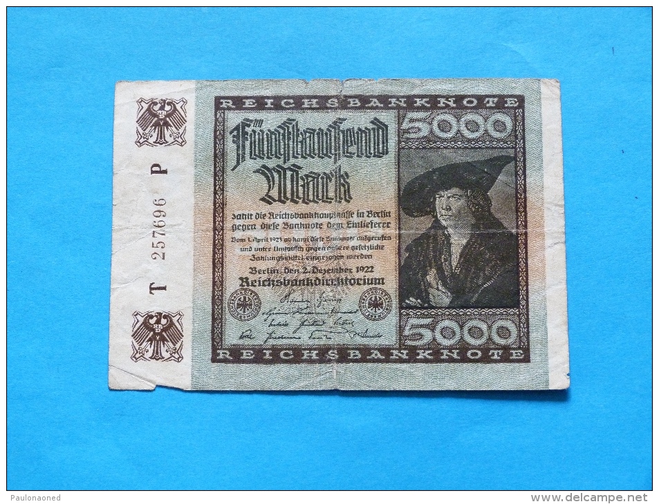 GERMANY   5000  MARK   1922 - 5000 Mark
