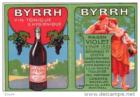 Piccolo  Calendario Pubblicitario  " Vini BYRRH " 1922 - Formato Piccolo : 1921-40