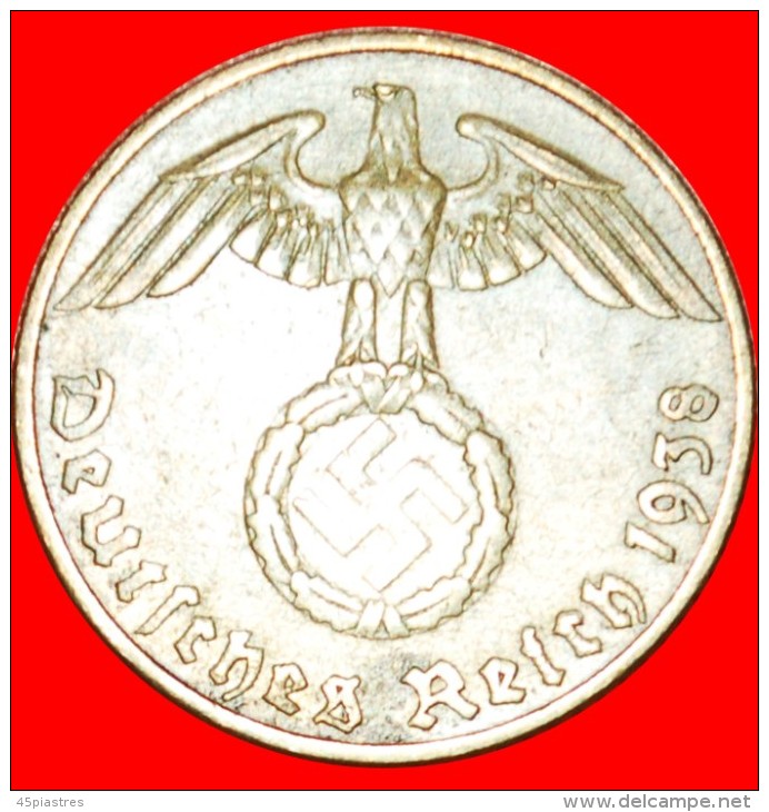 § SWASTIKA: GERMANY &#9733; 5 PFENNIG 1938E! LOW START&#9733;NO RESERVE! Third Reich (1933-1945) - 5 Reichspfennig