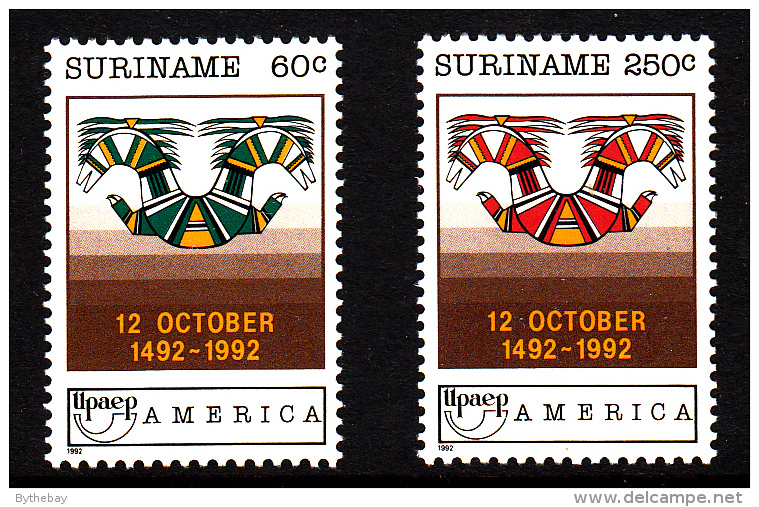 Surinam MNH Scott #932-#933 Set Of 2 Discovery Of America, 500th Anniversary - Surinam