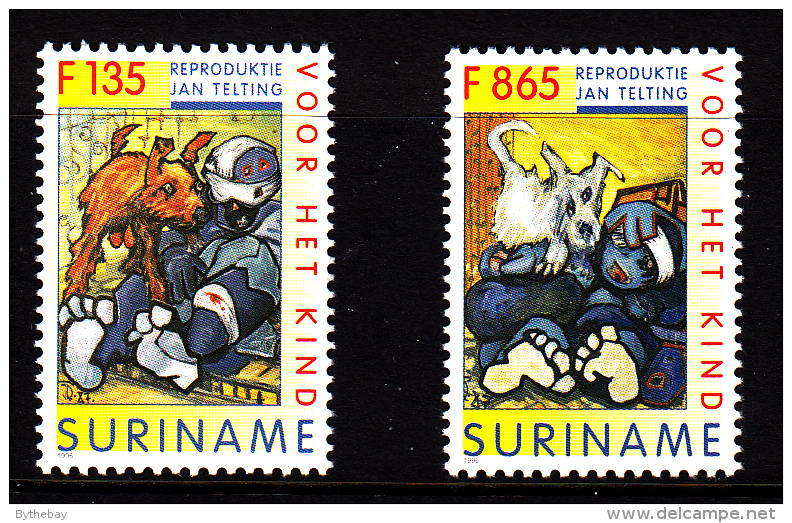 Surinam MNH Scott #1063-#1064 Set Of 2 Youth Care: Paintings By Jan Telting - Surinam