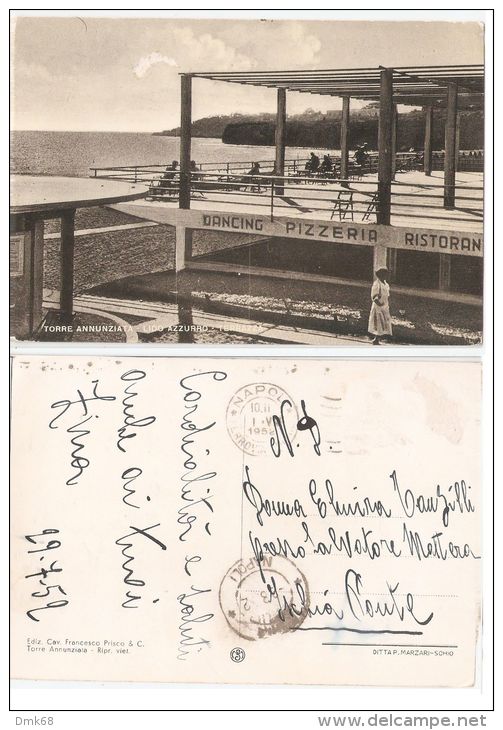 TORRE ANNUNZIATA ( NAPOLI ) LIDO AZZURRO - TERRAZZA - EDIZ. PRISCO - 1952 - Torre Annunziata