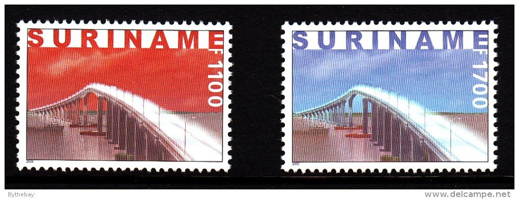 Surinam MNH Scott #1222-#1223 Set Of 2 Surinam River Bridge - Surinam