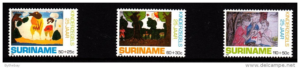 Surinam MNH Scott #B368-#B370 Set Of 3 Children's Drawings - Easter - Suriname