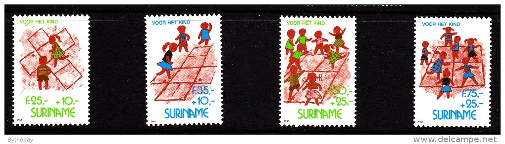 Surinam MNH Scott #B398-#B401 Set Of 4 Children Playing Hopscotch - Surinam