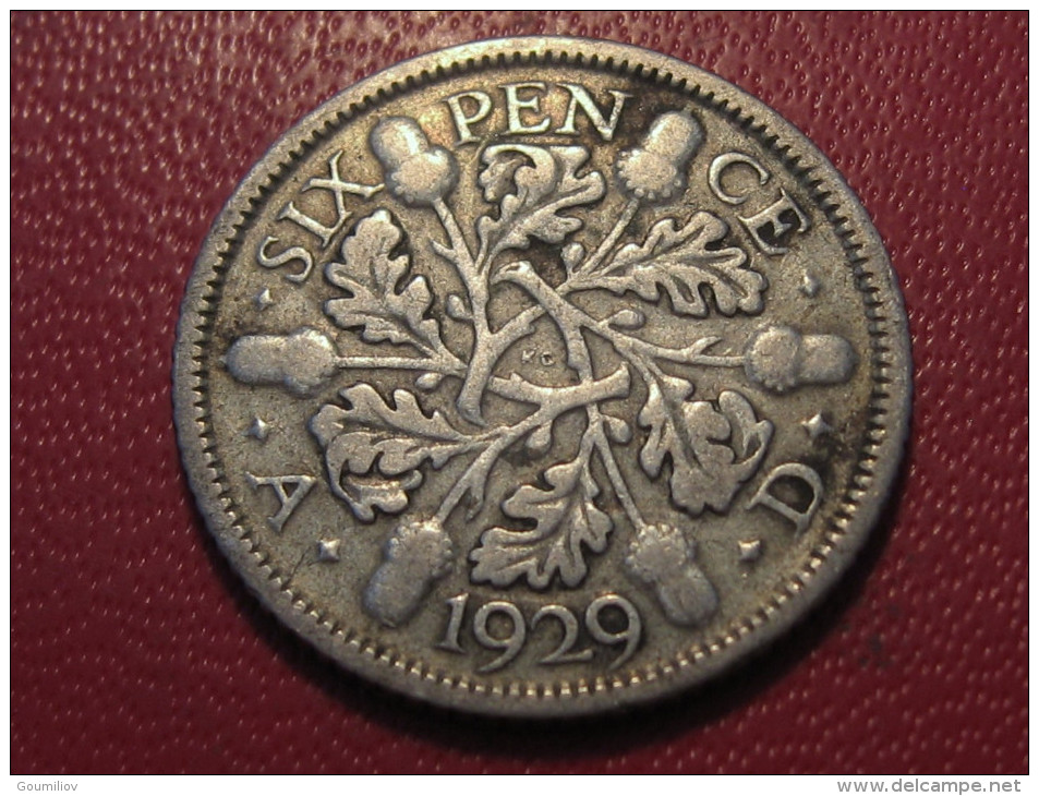 Grande-Bretagne - UK - 6 Pence 1929 George V 4923 - H. 6 Pence