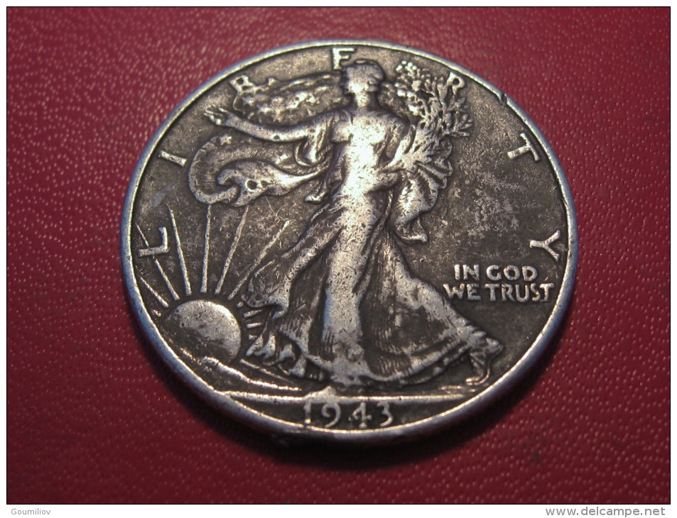 Etats-Unis - USA - Half Dollar 1943 Walking Liberty 4904 - 1916-1947: Liberty Walking (Liberté Marchant)