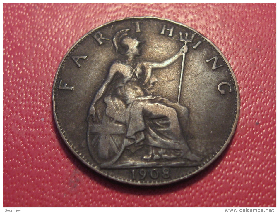 Grande-Bretagne - UK - Farthing 1908 Edward VII 4141 - B. 1 Farthing