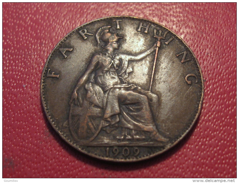 Grande-Bretagne - UK - Farthing 1909 Edward VII 4133 - B. 1 Farthing