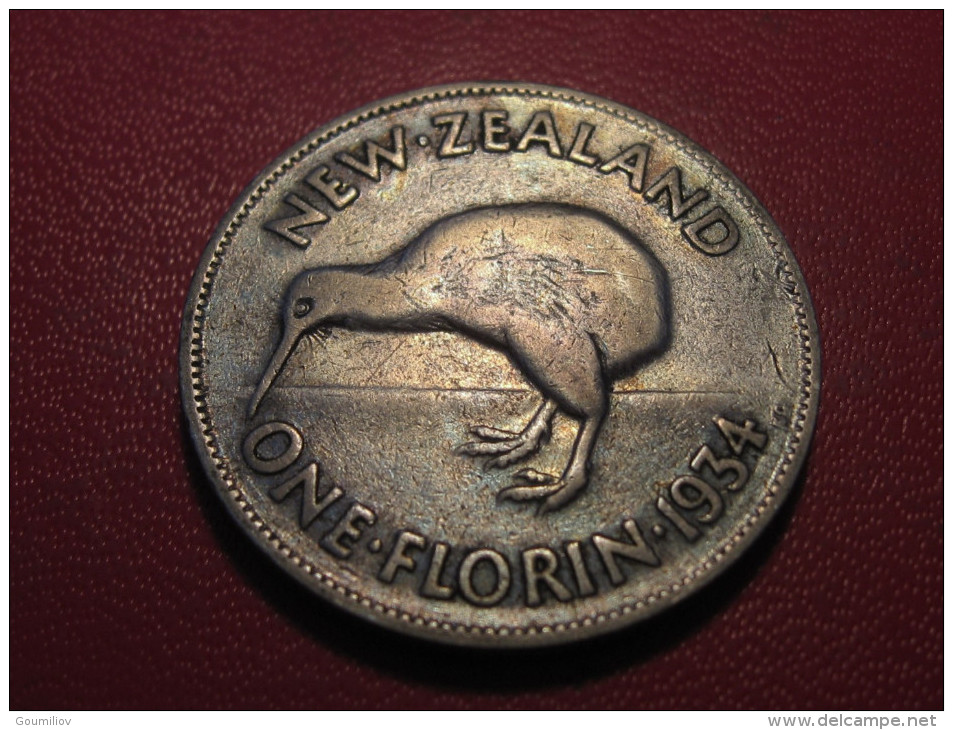 Nouvelle-Zélande - One Florin 1934 George V 5673 - New Zealand