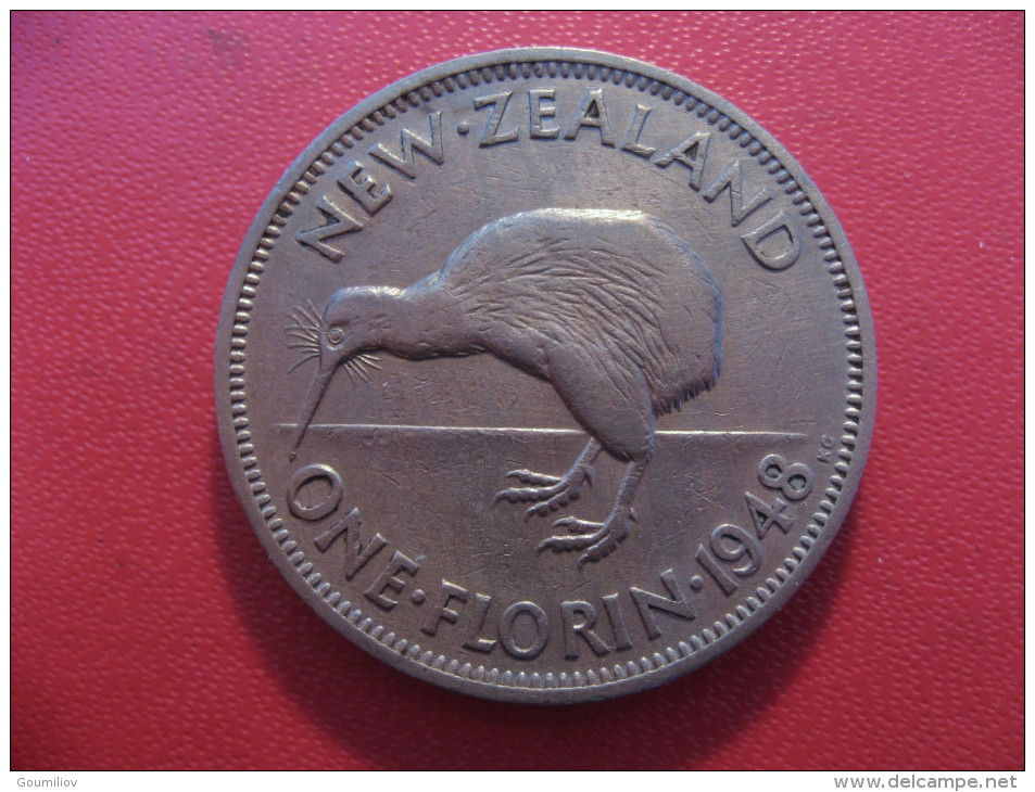 Nouvelle-Zélande - One Florin 1948 George VI 5653 - New Zealand