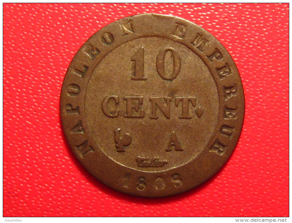 10 Centimes 1808 A Paris Napoléon 8463 - Autres & Non Classés