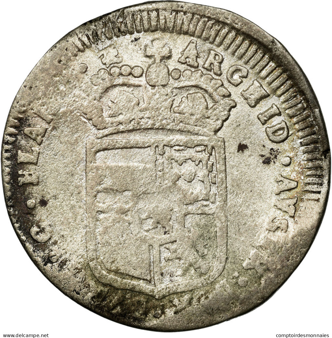 Monnaie, Pays-Bas Espagnols, Flandre, 4 Patards, 1698, Bruges, B+, Argent, KM:94 - Sonstige & Ohne Zuordnung
