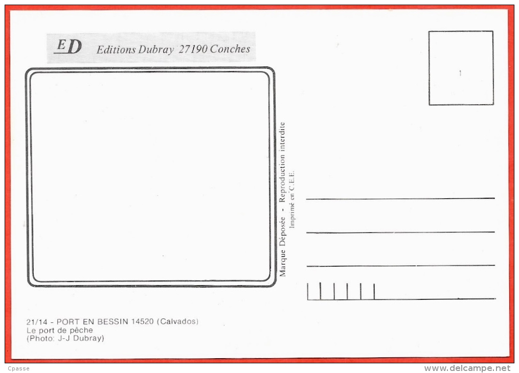 CPM 14 PORT-en-BESSIN Calvados - Le Port De Pêche (bateau "Le Nohic") ° éditions Dubray - Port-en-Bessin-Huppain