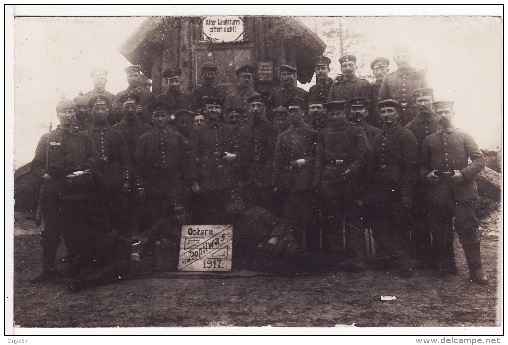 Carte Photo Militaire Allemand POPILWA-POPILNIA (Russie-Ukraine-Lituanie-Pologne-Polen) ? Ostern-Krieg-Guerre 14/18 - Ukraine