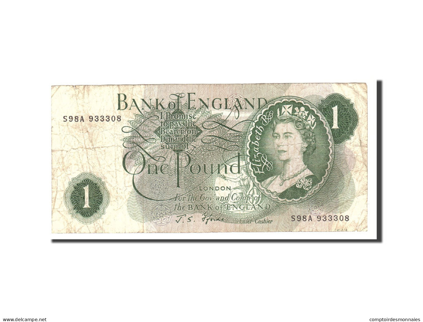 Billet, Grande-Bretagne, 1 Pound, 1966, Undated, KM:374e, TB - 1 Pound