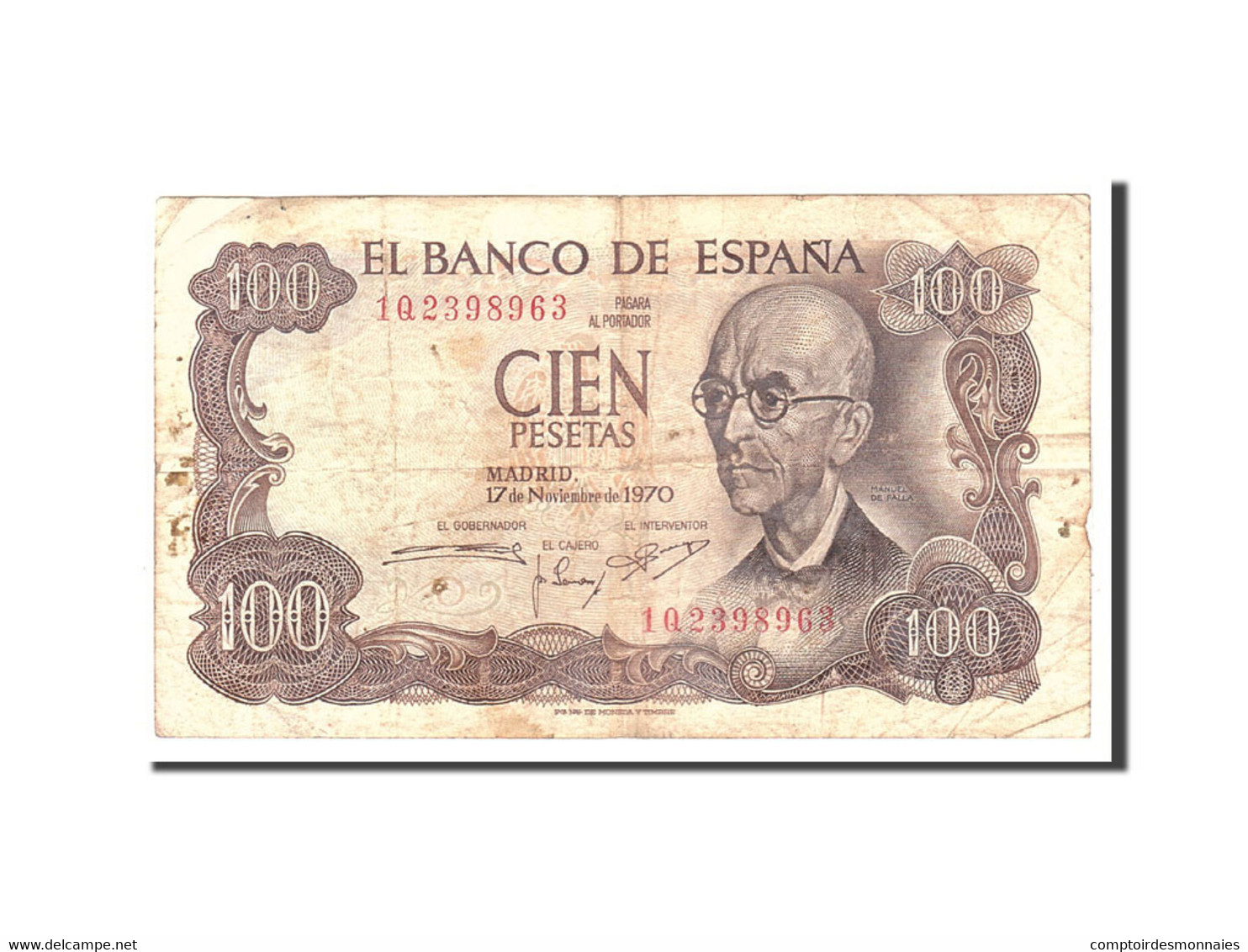 Billet, Espagne, 100 Pesetas, 1970, 1970-11-17, KM:152a, TB - 100 Peseten