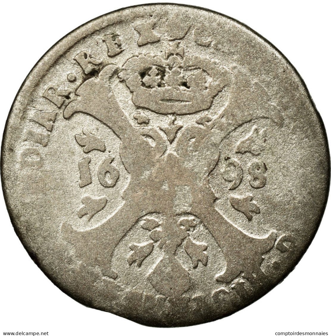 Monnaie, Pays-Bas Espagnols, BRABANT, 4 Patards, 1698, Anvers, B, Argent, KM:121 - Sonstige & Ohne Zuordnung