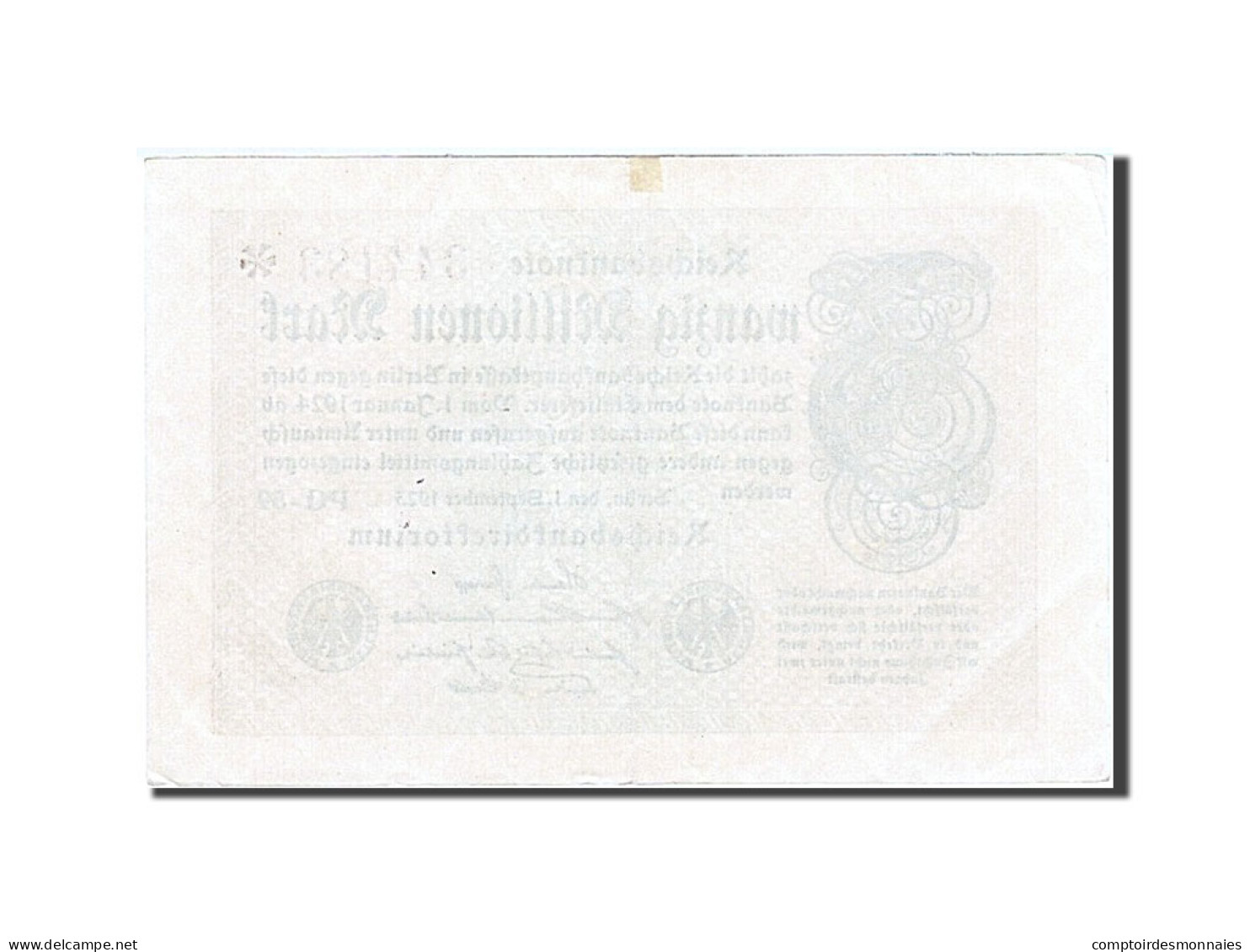 Billet, Allemagne, 20 Millionen Mark, 1923, 1923-09-01, KM:108e, SUP - 20 Mio. Mark