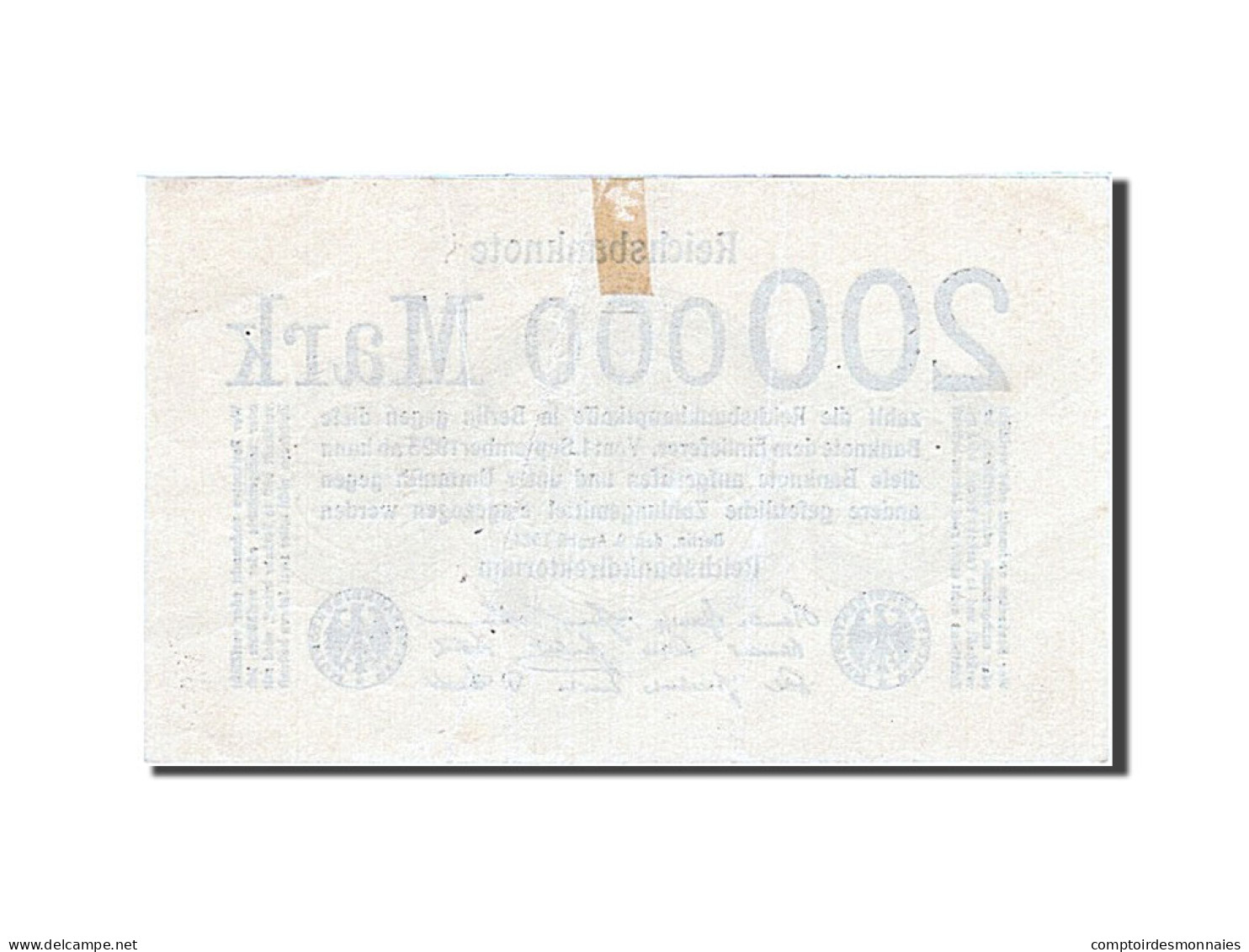 Billet, Allemagne, 200,000 Mark, 1923, 1923-08-09, KM:100, SUP - Autres & Non Classés
