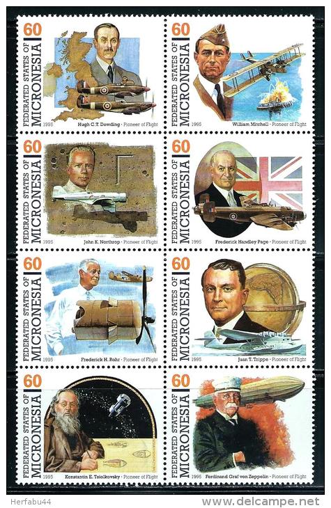 Micronesia    "Pioneers Of Flight"    Set   (block Of 8)    SC# 233    MNH** - Micronesië