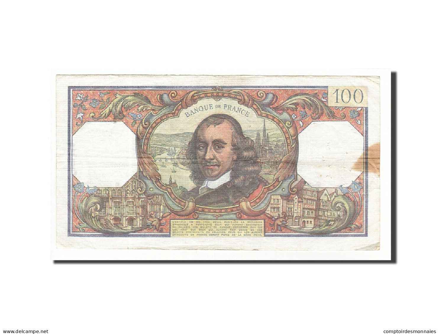 Billet, France, 100 Francs, 1977, 1977-12-02, TB+, Fayette:65.60, KM:149f - 100 F 1964-1979 ''Corneille''