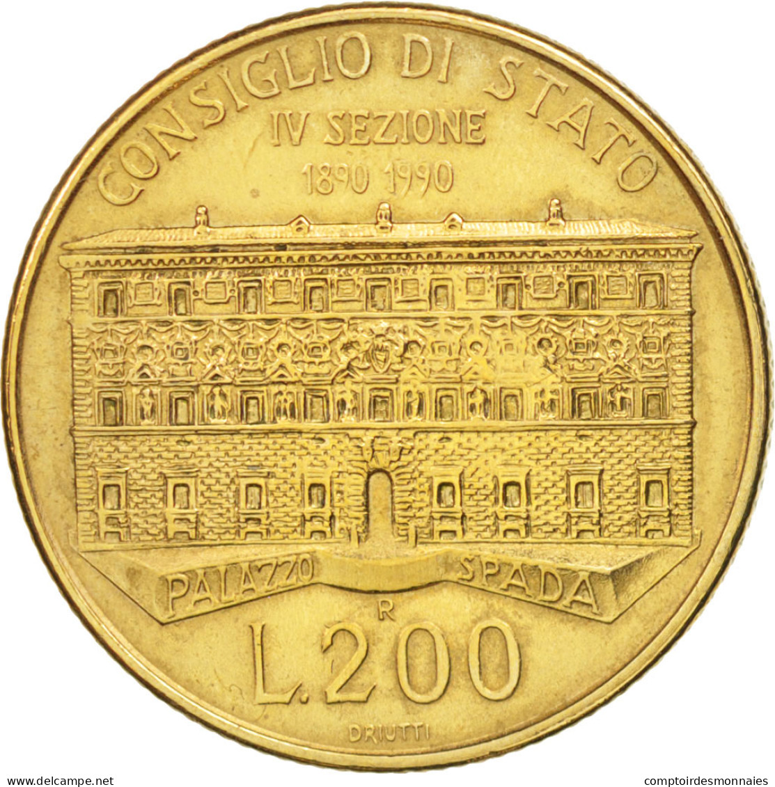 Monnaie, Italie, 200 Lire, 1990, Rome, TTB, Aluminum-Bronze, KM:135 - 200 Lire