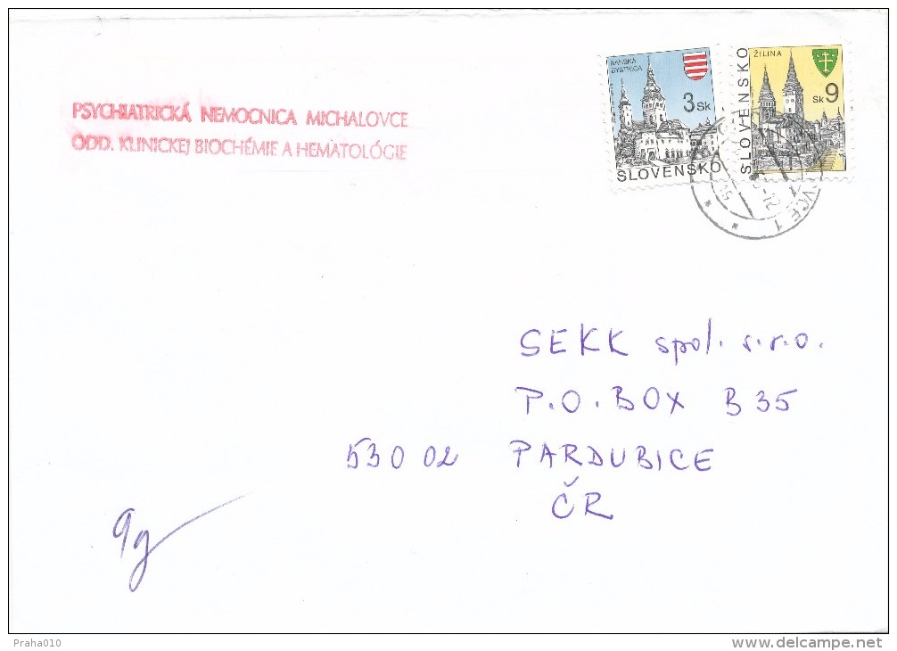 K7157 - Slovakia (2003) 071 01 Michalovce 1 (letter To Czech Rep.), Tariff: 12,00 SKK - Covers & Documents